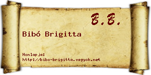 Bibó Brigitta névjegykártya